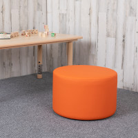 Flash Furniture ZB-FT-045R-12-ORANGE-GG Soft Seating Collaborative Circle for Classrooms and Daycares - 12